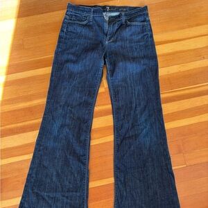 7 For All Mankind Dark Blue Flare Jeans